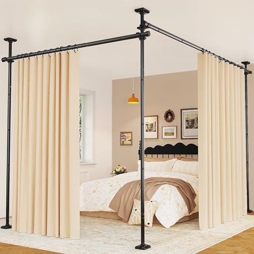 Goovilla Room Divider for Room Separation, 4-10ft(H) 28-114inch(W), Black by Goovilla