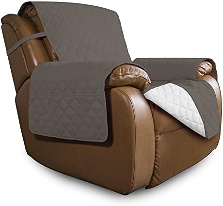 Easy-Going Reversible Couch Cover, Oversized Recliner, Taupe/Ivory by Easy-Going