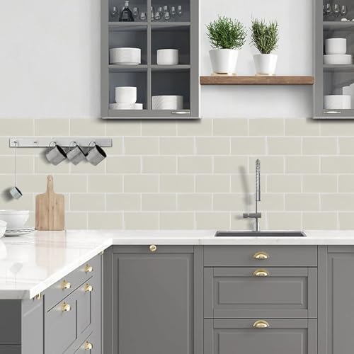 STICKGOO 10-Sheet Subway Tile Peel and Stick Backsplash, Self Adhesive Vinyl Wall Tiles, Stick on Backsplash for Kitchen and Bathroom(Thicker Design) - Image 4