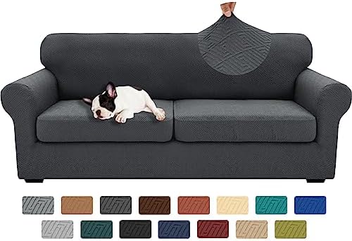 XINEAGE 3-Piece Stretch Sofa Cover, Washable Couch Covers for Dog by XINEAGE