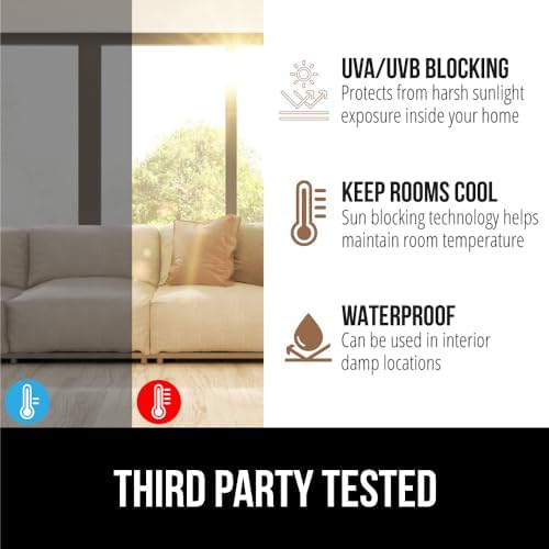 Gorilla Guard Window Privacy Film, Two Way Sun Blocking, 29.5x78.7 White - Image 4
