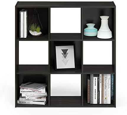 Furinno Pelli Cubic Storage Cabinet, 3x3, Espresso - Image 4