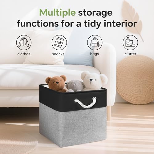 ECDYQXVU 13x13x13 Inch Storage Cube Bins Foldable Organizer Baskets 6 Pack - Image 5