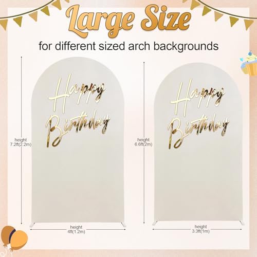 Yousoontic Happy Birthday Sign for Backdrop, 28.5 x 24 Inch, Classic, Gold - Image 3