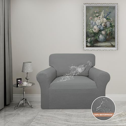 Easy-Going 100% Waterproof Chair Couch Cover, Stretch Jacquard Sofa Cover - Image 2