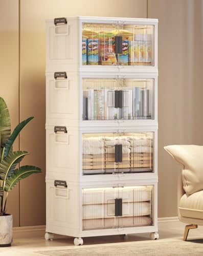 OlarHike 48QT Storage Bins with Lids for Home, Closet, Dorm, Room, 4 Pack by OlarHike