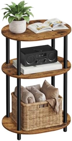 VASAGLE Side Table, Small End Table, Tall Nightstand, Steel Frame by Unknown