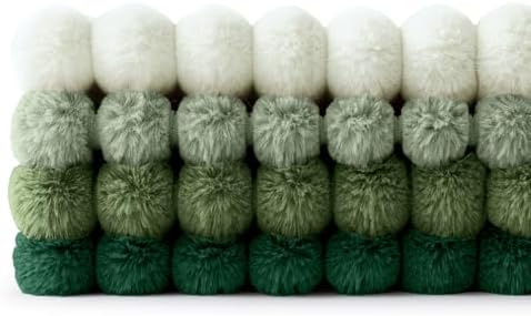 MIULEE Faux Fur Plush Decorative Throw Pillow Covers 20x20, Green - Image 7