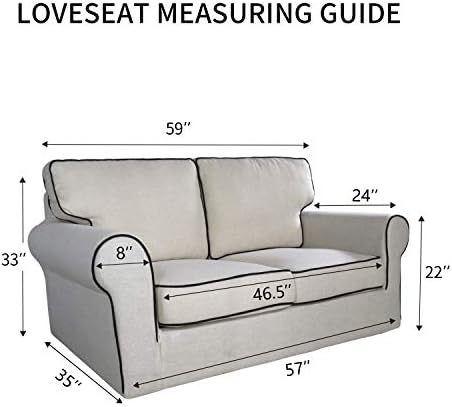 PureFit Stretch Loveseat Covers Fleece Couch Covers for Sofa Chocolate - Image 6