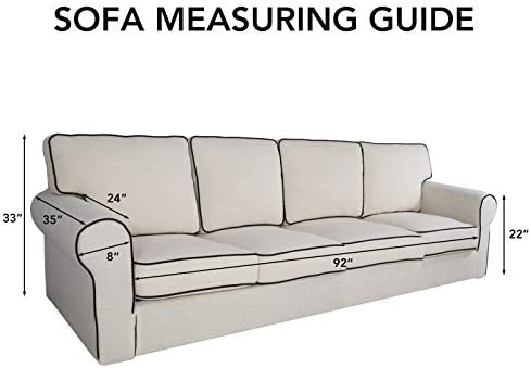 PureFit Stretch Couch Covers for Sofa 4 Seater Slipcovers Chocolate - Image 6