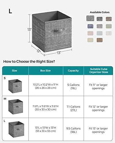 SONGMICS Storage Cubes, Set of 6, 13-Inch Foldable Closet Organizers - Image 4