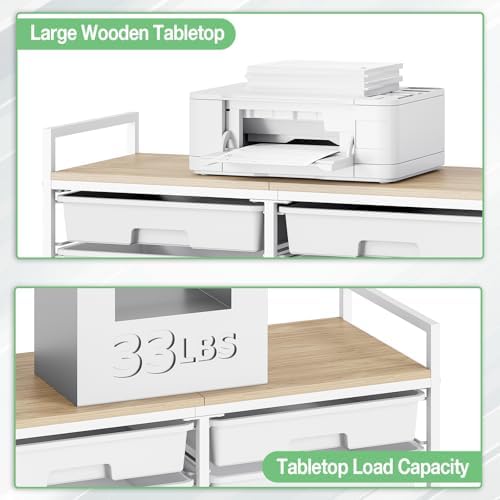 TOOLF 12 Drawers Rolling Storage Cart with Wooden Top for Classroom,Green - Image 6