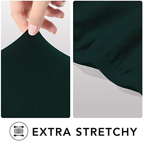 PureFit Stretch Couch Covers for Sofa 4 Seater Slipcovers Deep Teal - Image 4