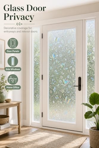Decorative Privacy Window Film, Frosted Static Cling Glass Covering - Image 6