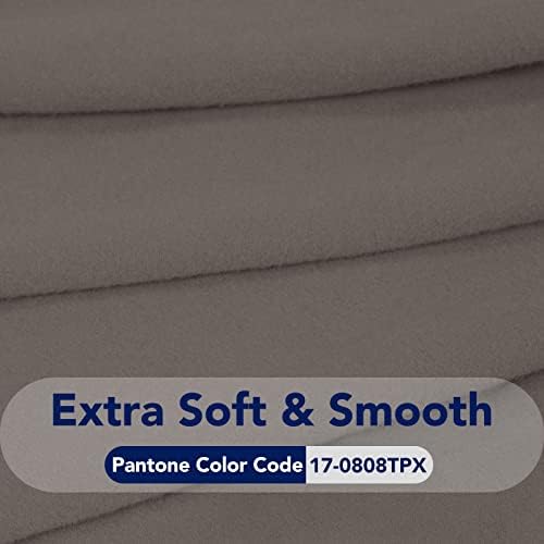 PureFit Stretch Oversized Couch Covers Fleece Sofa Slipcovers Taupe - Image 5