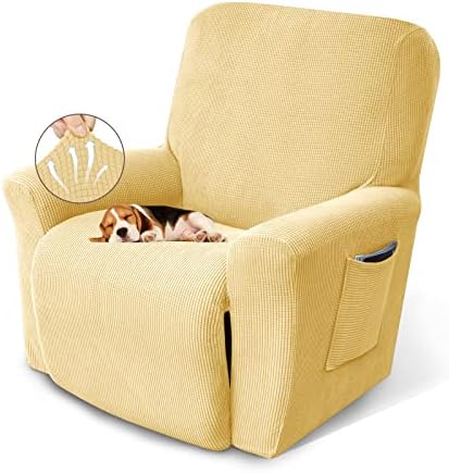 KEKUOU Recliner Chair Covers, 1-Piece Lazy Boy Recliner Covers, Champagne by KEKUOU