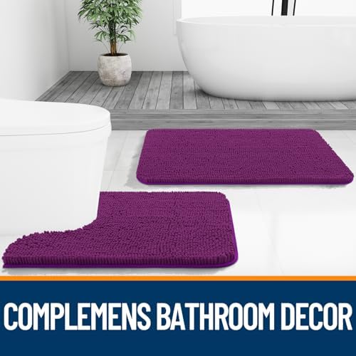 OLANLY Bathroom Rugs 32x20, Extra Soft Absorbent Chenille Bath Rugs - Image 7
