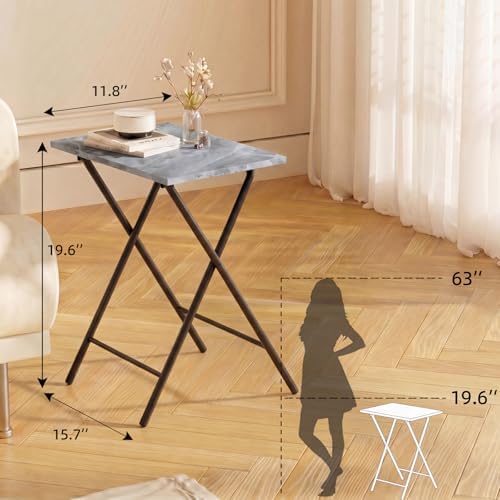 Adompacat 16" Small TV Tray Table, Folding TV Dinner Trays Set on Couch - Image 4