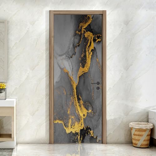 KACOLOR 3D Door Stickers Murals Peel and Stick Removable Door Decals Wallpaper for Home Office Bedroom Living Room Wall Decoration 30.3"W x 78.7"H, SP-F24009 - Image 3