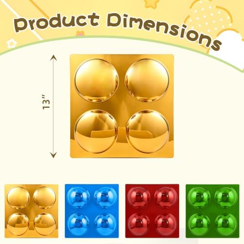 Acrylic Funny Mirror Set 4 Pack - Distortion Mirror for Sensory Exploration Self Recognition, Unbreakable Magic Mirror for Classroom Home Activity - Safe Rounded Edges - Image 3