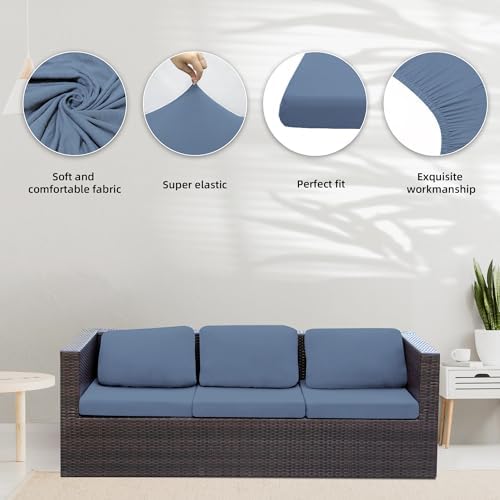 8 Pcs Outdoor Cushion Covers, Patio Sofa Cushion Covers Replacement - Image 4