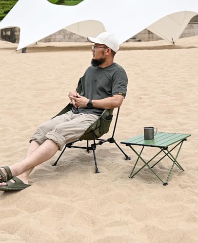 iClimb Ultralight Compact Camping Folding Table (Green - S) - Image 2