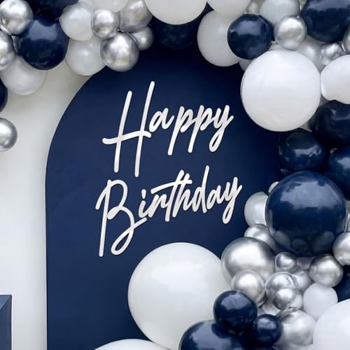 Yousoontic Happy Birthday Sign for Backdrop, 23 x 20 Inch, Classic, White - Image 4