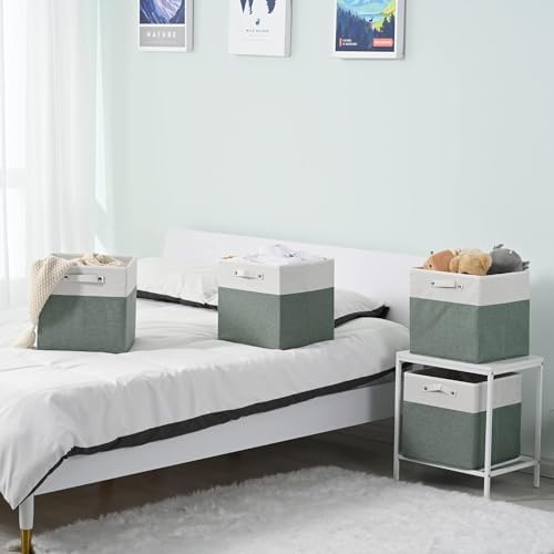 FinishingBo 13x13x13 Storage Cube Bins 6 Pack, Cube Shelf Baskets - Image 5