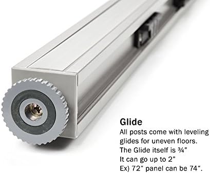 GOF 4ft / 48" H L-Post, Office Partition Connectors: L-Post, T-Post, X-Post, Wall Mount Intended to use Full Fabric or Partial Glass Series, Connector only - Image 4