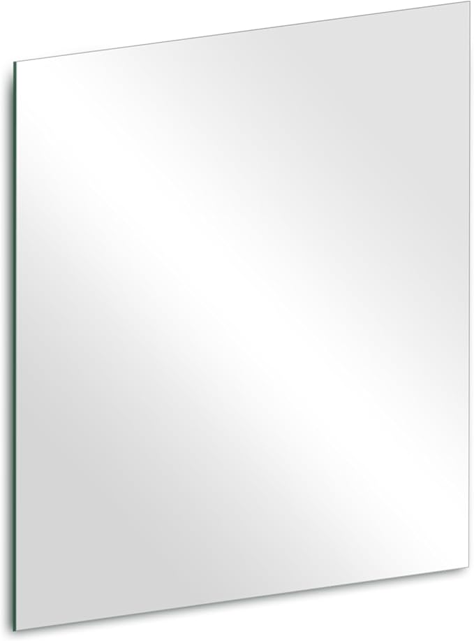 14 x 12'' Frameless Glass Wall Mirror Tile Self Adhesive, 2mm Thick by FindYourLove