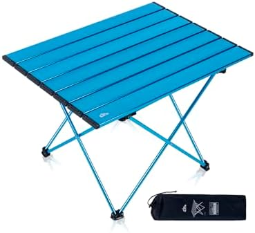 iClimb Ultralight Compact Camping Folding Table (Blue - L) by iClimb