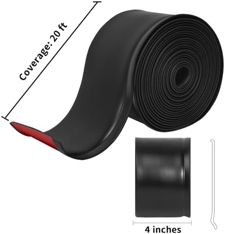 Art3d 20 ft Flexible Peel and Stick Crown Molding Trim, Wall Decor, Black - Image 6