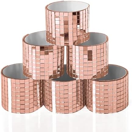 Art3dwallpanels Self-Adhesive Glass Mirror Mosaic Tiles, Rose Gold, 6 Pack by Art3dwallpanels