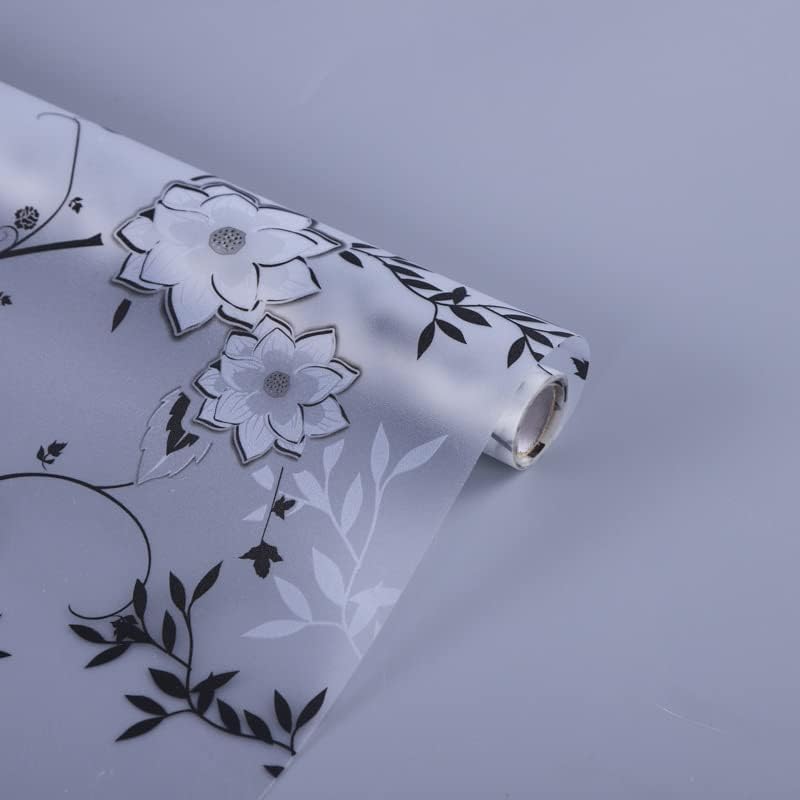Window Privacy Film for Glass, Floral Removable Static Film, 17.5x118.1 Inch - Image 4