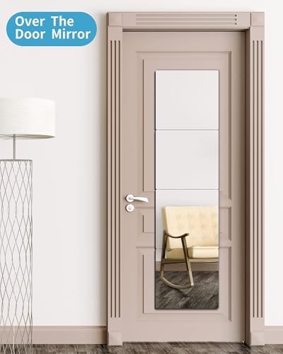quegau Full Length Wall Mirror Tiles, Made of Shatterproof Plexiglass Acrylic (XL-Large 16"x 16"x 4 Pcs); Non Glass Safety Mirror Great for Baby Kids Playroom, Bedroom, Door, Home Gym - Image 6