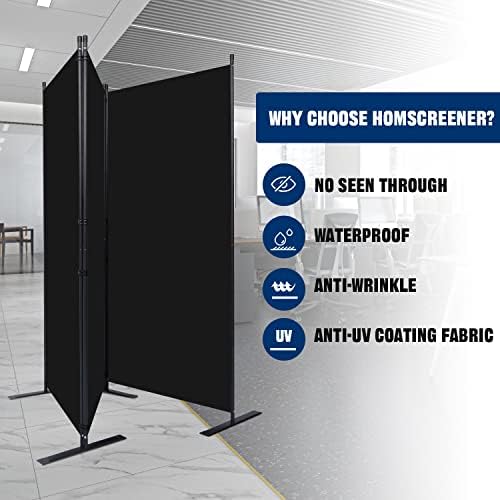 Room Divider 3 Panel-102''Wide,6FT Room Dividers and Folding Privacy Screen - Image 3