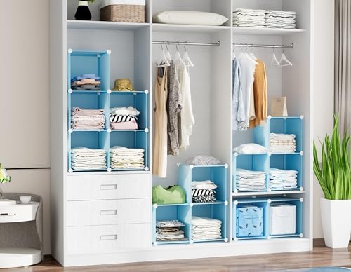 Portable Closet 6 Cube Closet Organizer and Storage Shelf Bookcase with Metal Hammer, Organizer Cabinet for Kids, Bedroom, Bathroom - Image 4