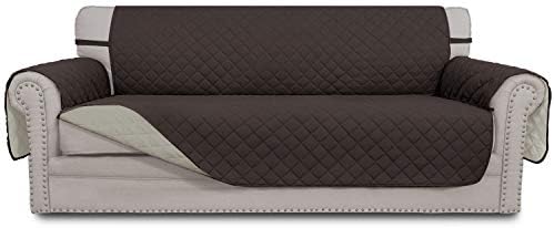 Easy-Going Reversible Couch Cover, 3 Cushion Sofa, Large, Chocolate/Beige by Easy-Going