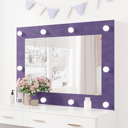 WESTICK Purple Mirror Frame Borders Soft Peel and Stick Mirror Tape Velvet Wallpaper Border for Bathroom Self Adhesive Decorative Bulletin Board Border for Classroom Office Bedroom Decor 3.9" x 394" - Image 3
