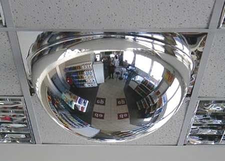 22’’ Full Dome Drop Ceiling Acrylic Mirror, Security Mirror for Retail Stores and Warehouses, Mirror for Blind Spots and High-Traffic Areas, Wall Mirror for Office Use by VisionMetalizersInc