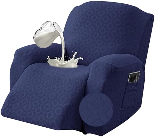 Genina Waterproof Recliner Chair Cover,1 Seat Couch Cover,Navy Blue by Genina