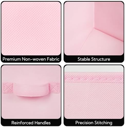 Cupic Cupid 6-Pack 13x13 Cube Storage Bins, Storage Cube Organizer, Pink - Image 7