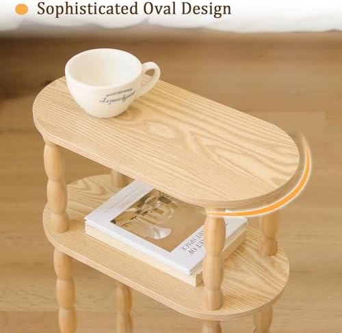MaxSmeo Narrow End Table, Small Narrow 3-Tier Side Table for Small Spaces - Image 5