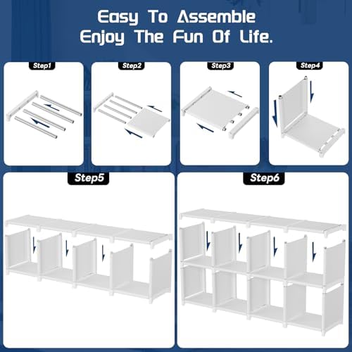 Mavivegue Book Shelf, 20 Cube Storage Organizer, DIY Bookcase - Image 5
