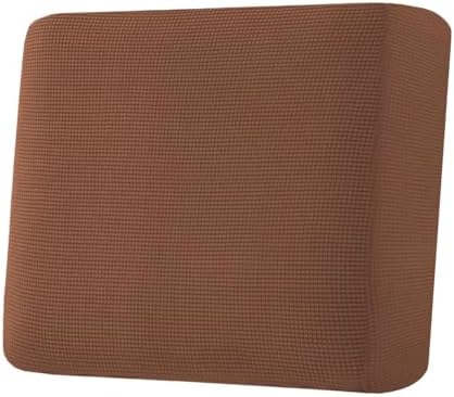 H.VERSAILTEX Super Stretch Individual Seat Cushion Covers Sofa Covers Couch Cushion Covers Slipcover Sets Thick Jacquard Textured Twill Fabric (1 Piece Chair Cushion Cover, Caramel) by HVERSAILTEX