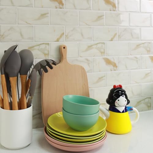 STICKGOO 10-Sheet Subway Tile Peel and Stick Backsplash, Self Adhesive Vinyl Wall Tiles, Stick on Backsplash for Kitchen and Bathroom(Thicker Design) - Image 6