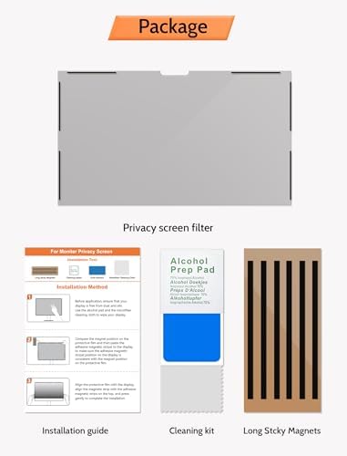 Mamol Magnetic Privacy Screen for iMac 27 Inch & Studio Display (2022 Models), Anti-Glare Blue Light Filter Shield – Upgraded Anti-Spy 27" Privacy Protector - Image 7