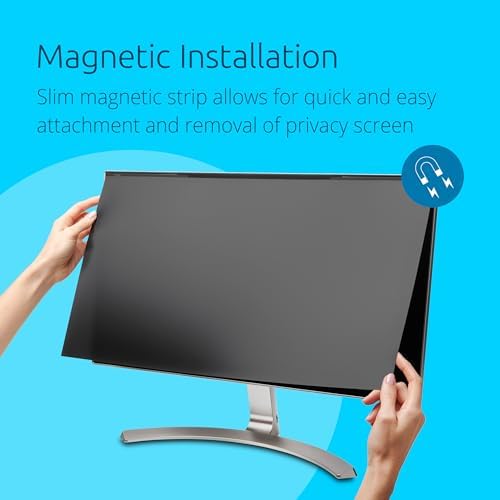 Kensington MagPro 23.8 Inch Magnetic Computer Privacy Screen for Desktop, Removable 16:9 Computer Privacy Filter, Anti-Glare Blue Ray Reduction, Compatible with Slim Bezel Monitors, K55421WW - Image 5