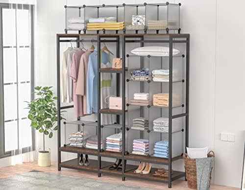 HOMIDEC Closet Organizers and Storage, 12 Cube Storage Organizer, Grey - Image 3