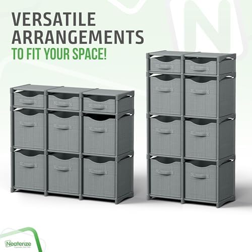 Cube Storage Organizer with Storage Bins Included - The Perfect Closet Organizers and Storage Solution. Includes 9 Storage Cubes, Great For Toy Storage, Closet Storage, Clothes Storage (Grey) - Image 5